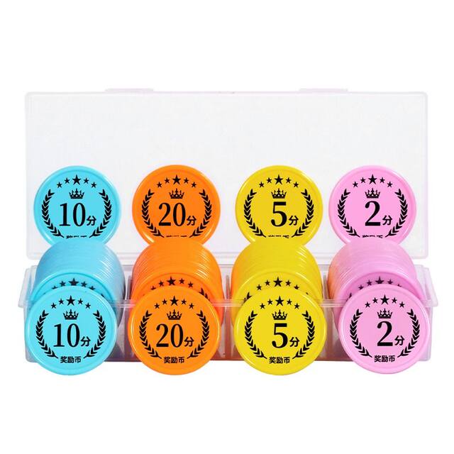 Children's Reward Coin Points Card Kindergarten Points Coin Elementary School Student Reward Coin Reward Card Exchange Token Rules