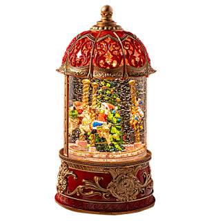 七夕情人节八音盒音乐盒圣诞节礼物可旋转木马落雪圣诞树玩具桌面