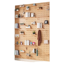 TBRCR solid wood hole board storage rack hanging board wooden storage rack entry entrance wall sewing machine thread rack