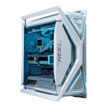 Rog family bucket amd cpu 9700x 9800x3d rtx5070/5060ti graphics card desktop diy water-cooled special-shaped chassis computer genesis god girl anchor rog white host