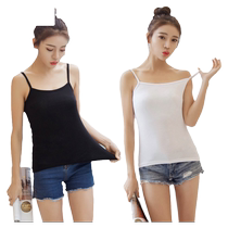 Modal camisole womens short black and white slim bottoming shirt with sexy fashionable slimming top