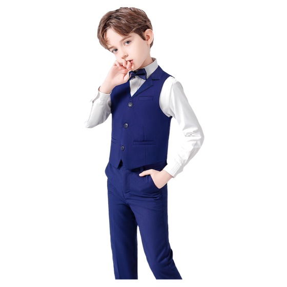 
Romon boy dress suit children's suit piano performance suit boy flower boy suit host performance suit autumn