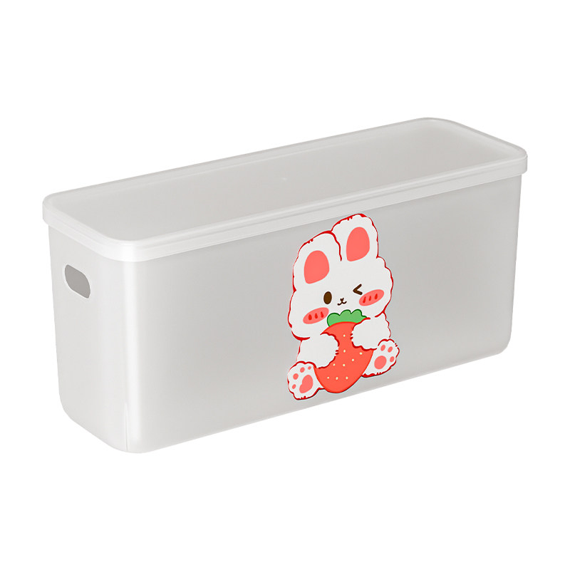 Extra-large cabinet desktop clip storage box with cover