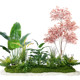 A complete set of simulated green plants and landscaping combinations
