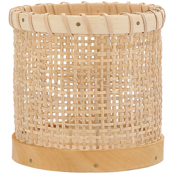 Retro rattan storage basket pen holder household comb