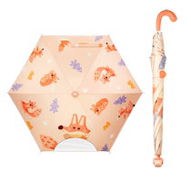 Jiaoxia childrens umbrella boys and girls sun protection safety kindergarten primary school students cartoon childrens fun sunny and rainy dual-use umbrella