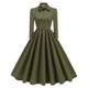 Autumn women's French elegant retro western style bow tie slimming three-quarter sleeves long skirt dress