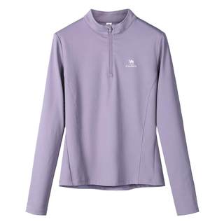 Camel sports quick-drying clothes for women in autumn and winter thin velvet stand-up collar long-sleeved t-shirt training clothes running fitness tops for men