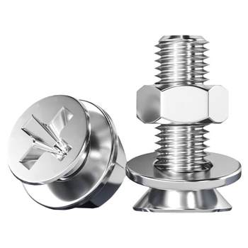 Counterhead screw + flat pad + nut