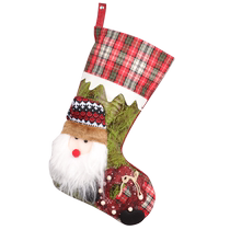 Christmas Sock Gift Bag Large Children Kindergarten Santa Claus Snowman Candy Apple Bag Scene Decoration