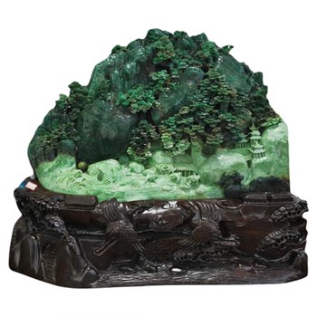 Natural Jade Dushan Jade Ornament Carving - Bright Future Awaits - Home Living Room Decorative Gift Collection