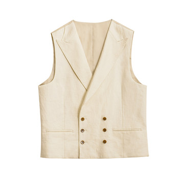 Cultum 100% french spring and summer linen suit vest