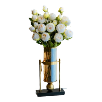 Rose artificial flower light luxury high-end artificial flower living room decoration imitation dried flower bouquet table flower arrangement