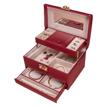 New jewelry box small lockable portable wedding high-end jewelry storage box bracelet necklace ring organizer 2925