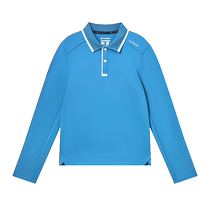 moodytiger childrens Polo shirt 23 autumn new boys elastic solid color basic versatile long-sleeved pullover