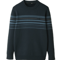 HLA Heilan Home Light Business Casual Striped Long Sleeve Sweater 24 Autumn and Winter New Round Neck High Frequency Sweater for Men