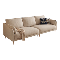 Pashaman cotton and linen fabric sofa small living room rental apartment home modern simple sofa log style