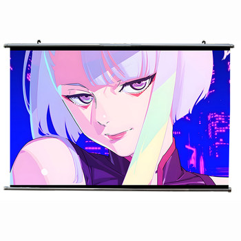 Cyberpunk Edgerunner animation series peripheral posters Edgerunner cloth hanging painting aluminium alloy scroll 2077