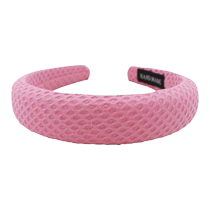 Cream waffle headband sweet and versatile sponge headband net red solid color hairpin face wash hair accessory Japanese and Korean