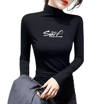 Modal turtleneck bottoming shirt for women autumn and winter suit style long-sleeved T-shirt slim fit stacked collar top