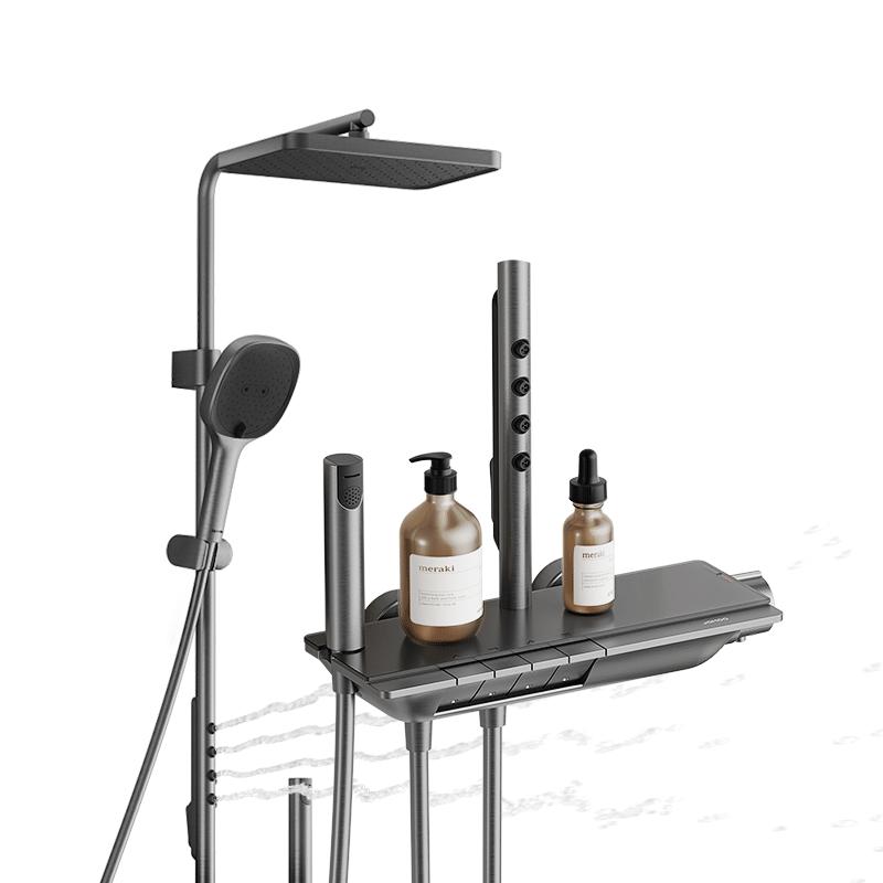 Jomoo Piano Button Constant Temperature Back Spray Shower Shower Shower Set Qinyu Pressure Relief Sprinkler Home 26192