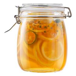 Glass sealed jar food-grade kitchen pickles kimchi jar grain storage dry goods pickle storage jar empty bottle small