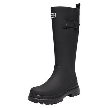 ເກີບ Camel ຂອງແມ່ຍິງ rain boots classic British outdoor leisure waterproof non-slip knight boots camping wading boots rain boots