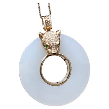 Original design emerald gold inlaid jade for my wife