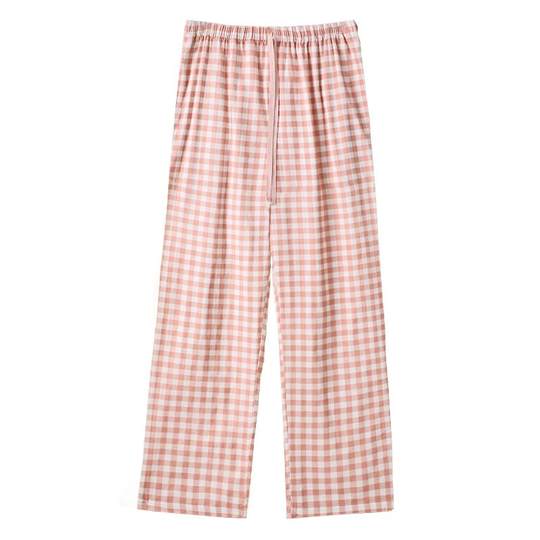 Pyjama décontracté à carreaux en gaze de coton pur type Cat A