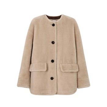 Xiaoyi Customized Michael Duo Lamb Rich and warm Pure Wool Jacket Lazy Style Thickened Top for Winter