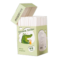 Pailles simples jetables emballées individuellement pour femmes enceintes et bébés pailles fines de qualité alimentaire pour thé au lait en plastique pailles épaisses pour enfants