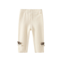 Fanhunting Girls Leggings Autumn 2024 New Fashionable Baby Pants Outerwear Trousers Childrens Casual Pants Spring and Autumn