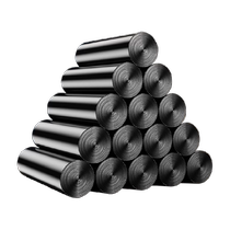 Garbage bag thickened portable kitchen large cleaning bag vest style office extra thick black plastic bag