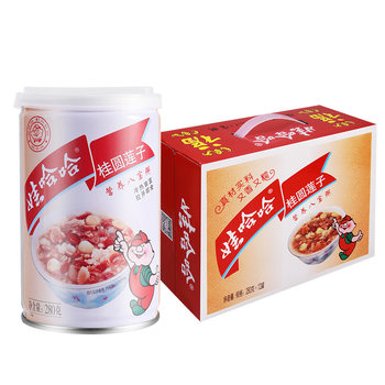 Wahaha Longan and Lotus Seed Eight Treasures Porridge 280g*12 Cans Wahaha Instant Breakfast Porridge Whole Box by