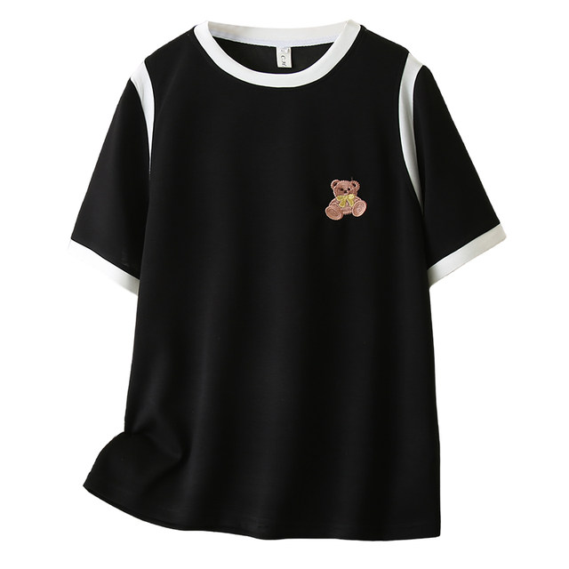 Plus size women's new summer slimming short-sleeved T-shirt