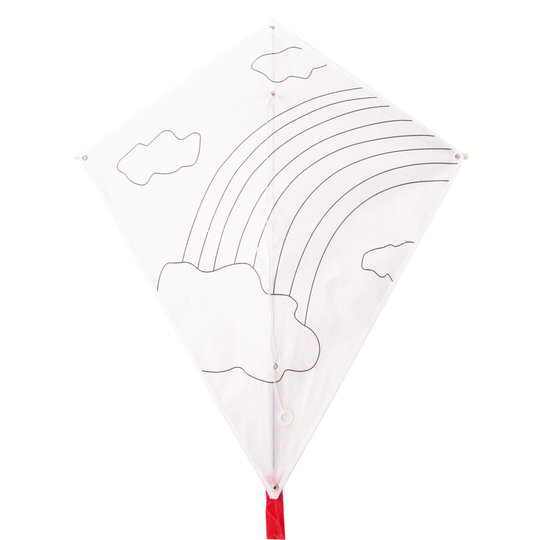 Детский воздушный змей своими руками, раскрашенный вручную для учеников начальной школы