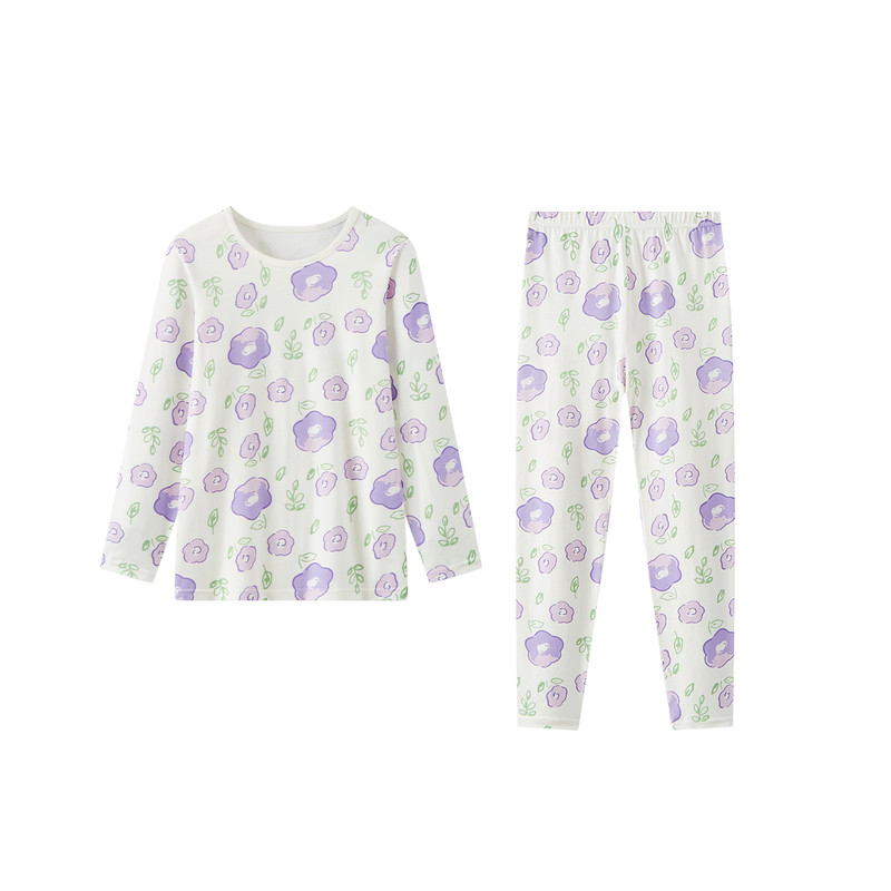 Deesha girls' Category A cotton long-sleeved pajamas spring and autumn thin underwear set autumn clothes and long trousers home clothes