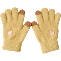 Childrens gloves winter boys and babies cute warm five-finger toddlers boys and girls split-finger primary school children