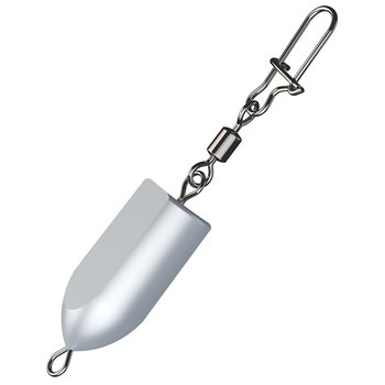 Anti-roll flat bullet lead sinker throwing rod fishing for explosion hook