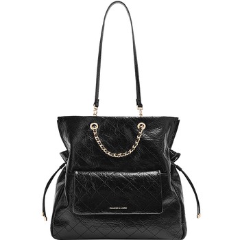 Charles&keith women's bag ck2-30782756 drawstring oil wax leather backpack for women