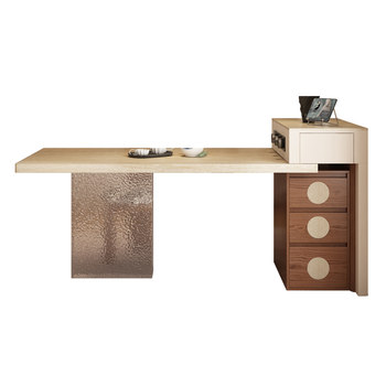 2025 new style mid-century style solid wood slate island table integrated kitchen island integrated table simple bar