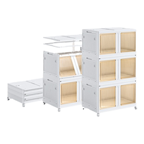 Deepened storage cabinet storage cabinet household installation-free large-capacity childrens organization toy storage plastic snack cabinet