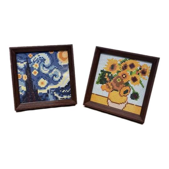 Sunflower starry sky diamond painting framed place