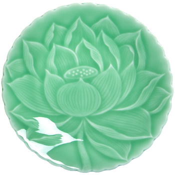 Good looking household plate chinese lotus ceramic plate