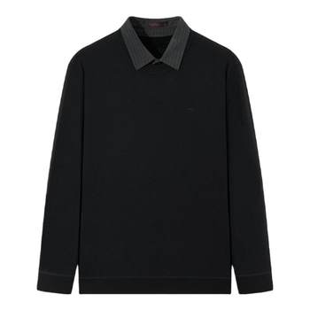 Qipai sweater men's 2025 autumn and winter new style splicing structure warm fashionable casual sweater Qipai sweater men's 2025 autumn and winter new style splicing structure warm fashionable casual sweater