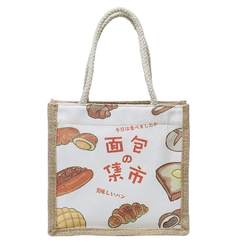 ກ່ອງອາຫານທ່ຽງ bento bag 2024 canvas bag women's shoulder tote bag ins Japanese cartoon college students bag trendy