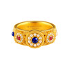 Palace quality handmade ancient gold Sui Dynasty Li children's ring Li Jingxun's same style filigree diamond inlaid ring
