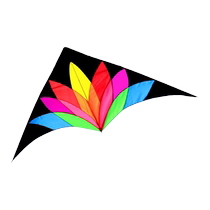 Spring new large color 2 m Seven color flowers Toys adult Microwind easy to fly long tail type Seven colorful flying kites