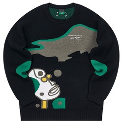 361 ຜູ້ຊາຍແລະແມ່ຍິງ sweater ແບບດຽວກັນ 2024 summer ໃຫມ່ສະດວກສະບາຍ sweater ແຂນຍາວຝ້າຍບໍລິສຸດ pullover knitted sweater