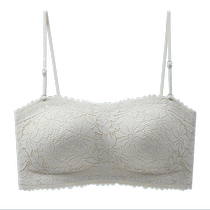 Catman strapless underwear womens non-slip push-up small breast lace seamless tube top summer thin beautiful back bra